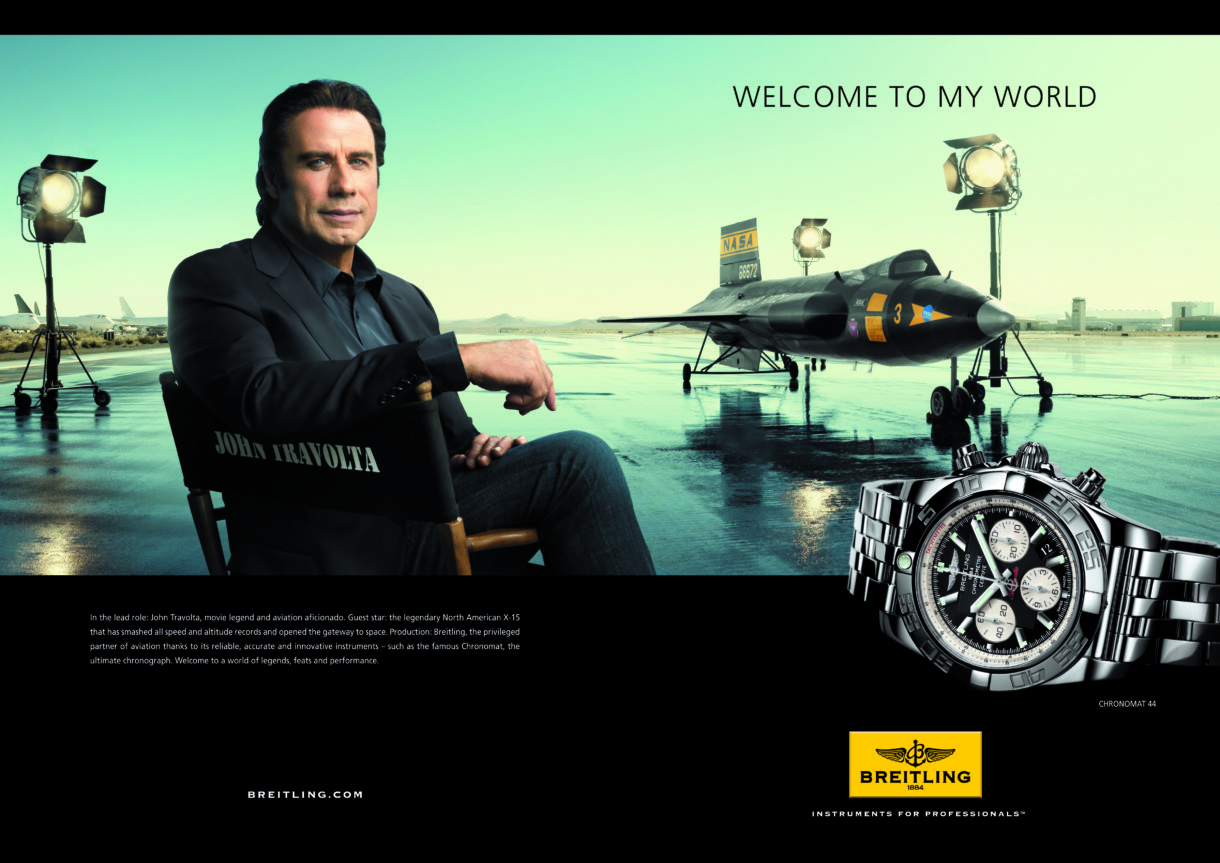 Breitling advertising campaign 2015 - John Travolta